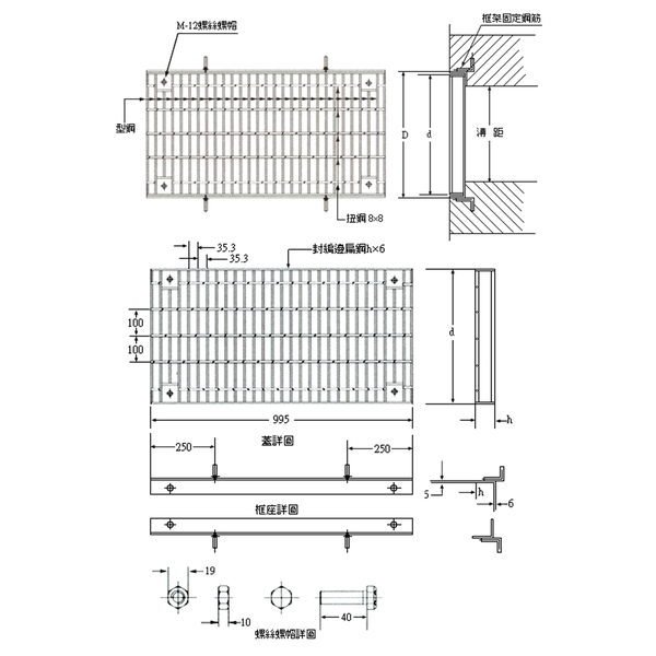 TGB型 固定式橫斷溝蓋最新產品